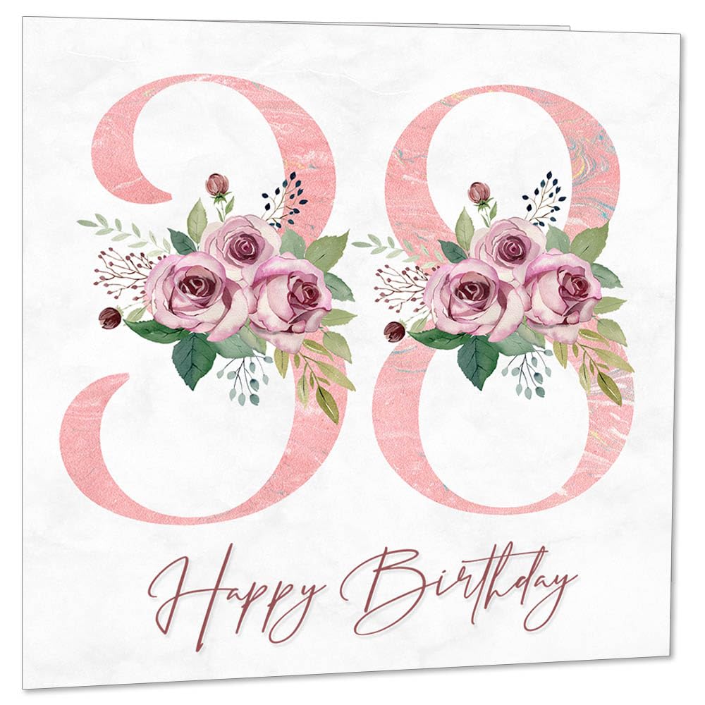 Birthday Card for Women - Floral Birthday Cards for Ladies Mum Aunt Sister Nan Friend Daughter