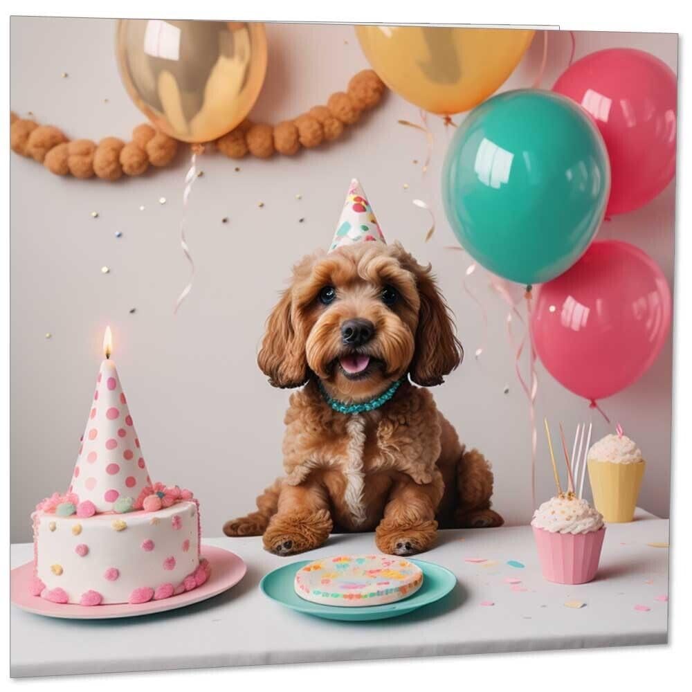 Cockapoo Dog Birthday Card/Greeting Card 145mm x 145mm