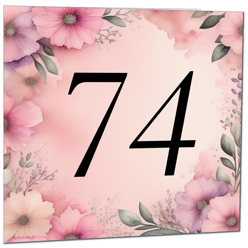 Birthday Card for Women Men - Pink Floral Birthday Cards for 39 year old woman thirty Nine, thirty ninth Ladies Mum Aunt Sister Niece Daughter