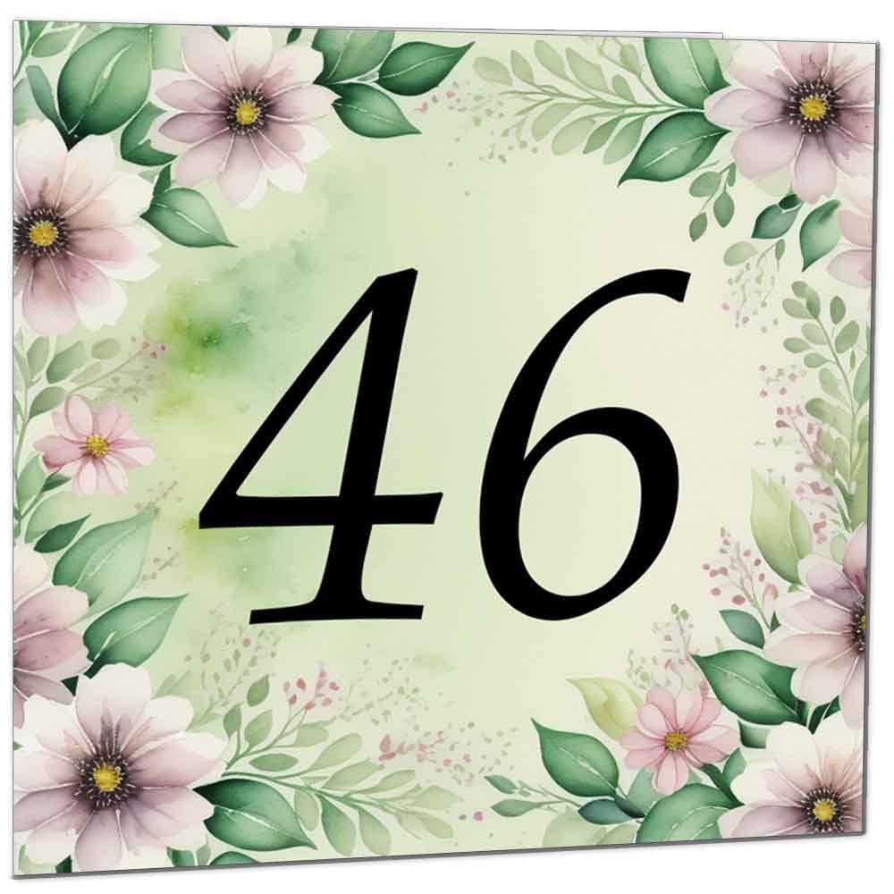 80th Birthday Card for Women Men - Green Floral Birthday Cards for 80 year old Lady Eighty Eightieth Ladies Grandma Nan Aunt Mum Sister Mom Friend