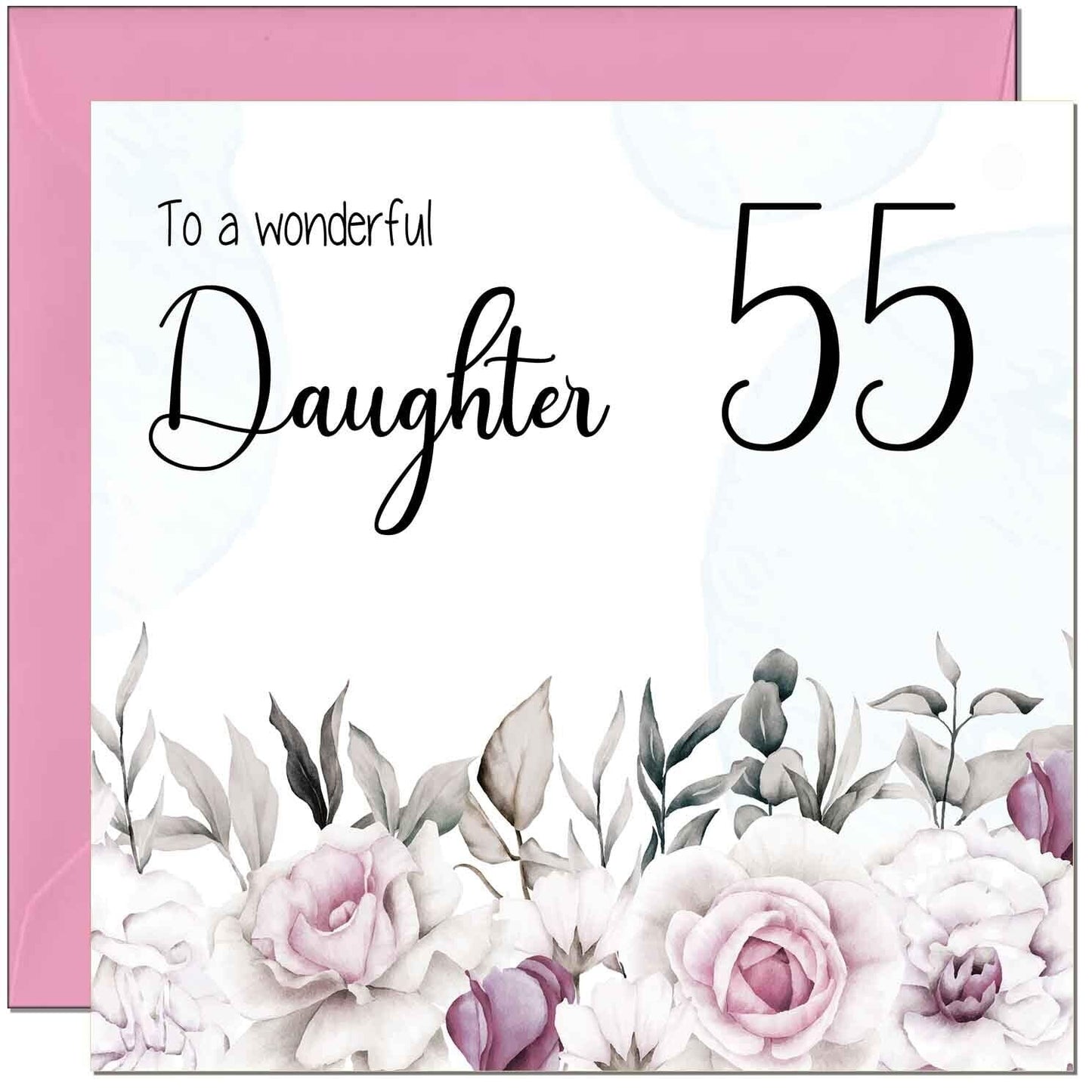 Daughter Birthday Card for Daughter Floral Elegant