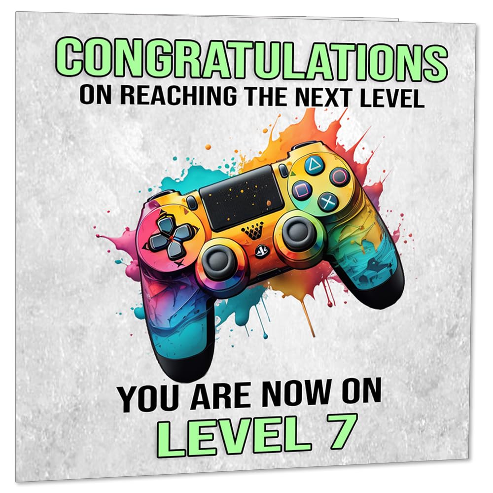 Gaming Birthday Card Gamer Happy Birthday Card Teenager Boys 145 x 145mm