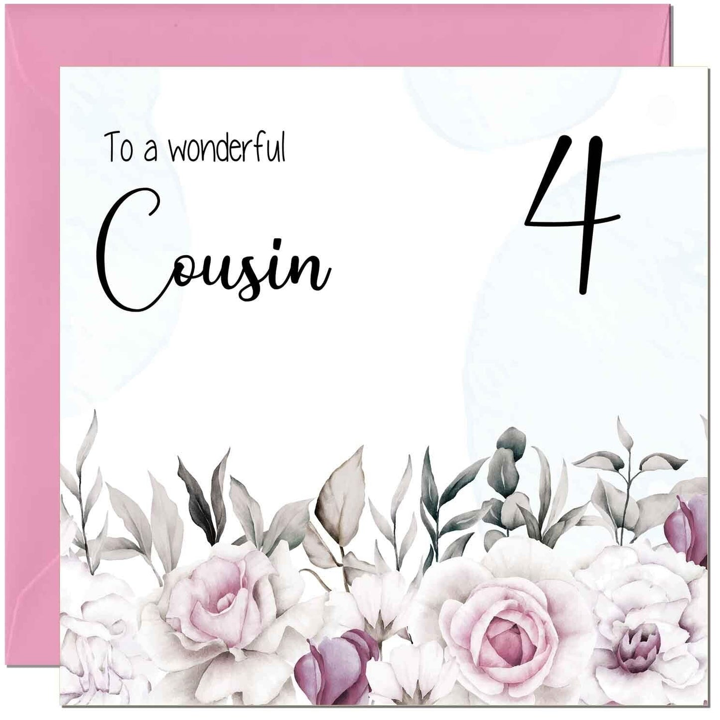 Cousin Birthday Card Floral Elegant Best Cousin's