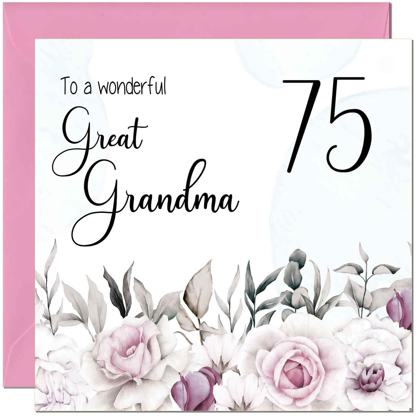 Great Grandma Birthday Card - Floral Elegant