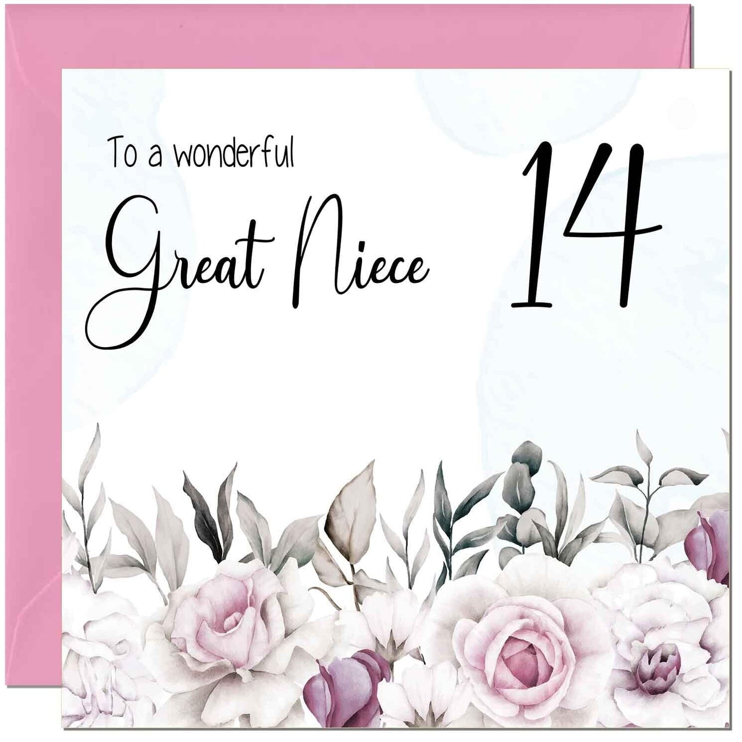 Great Niece's Birthday Card for Great Niece Floral Elegant