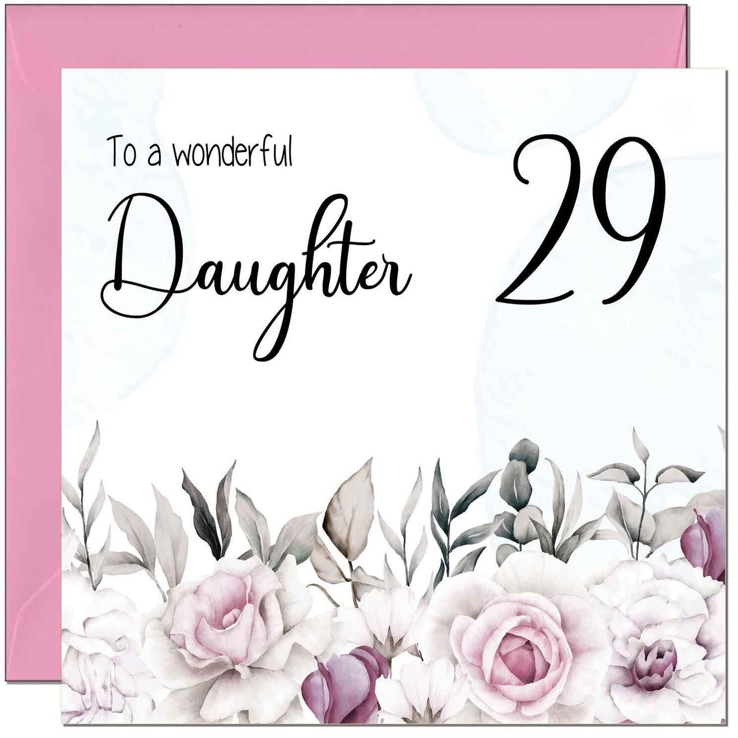 Daughter Birthday Card for Daughter Floral Elegant