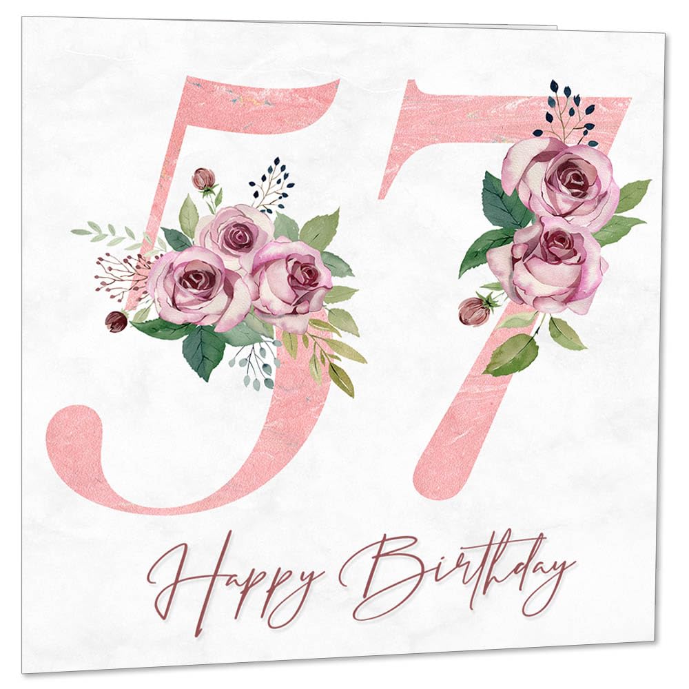 Birthday Card for Women - Floral Birthday Cards for Ladies Mum Aunt Sister Nan Friend Daughter