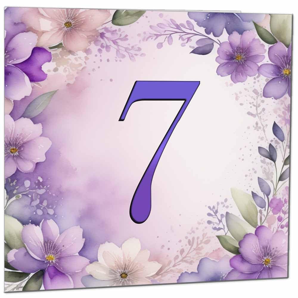 Birthday Card for Women - Purple Floral 80th Birthday Cards for year old woman Ladies Grandma Nan Aunt Mum Sister Mom Friend