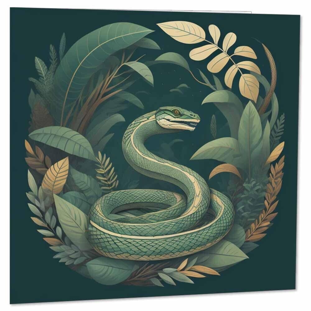 Snake Greeting Card Birthday Card 145 x 145mm