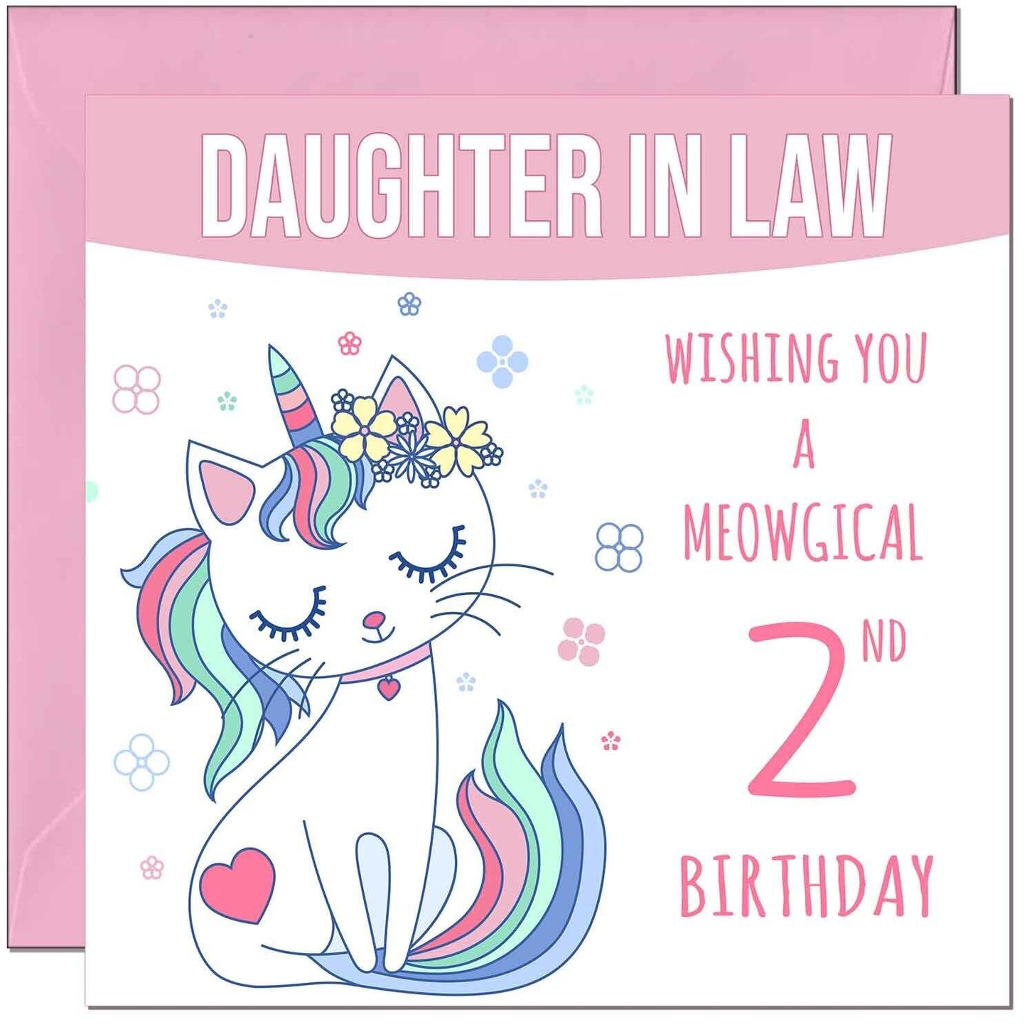 Daughter in Law Birthday Card - Meowgical Funny Cat