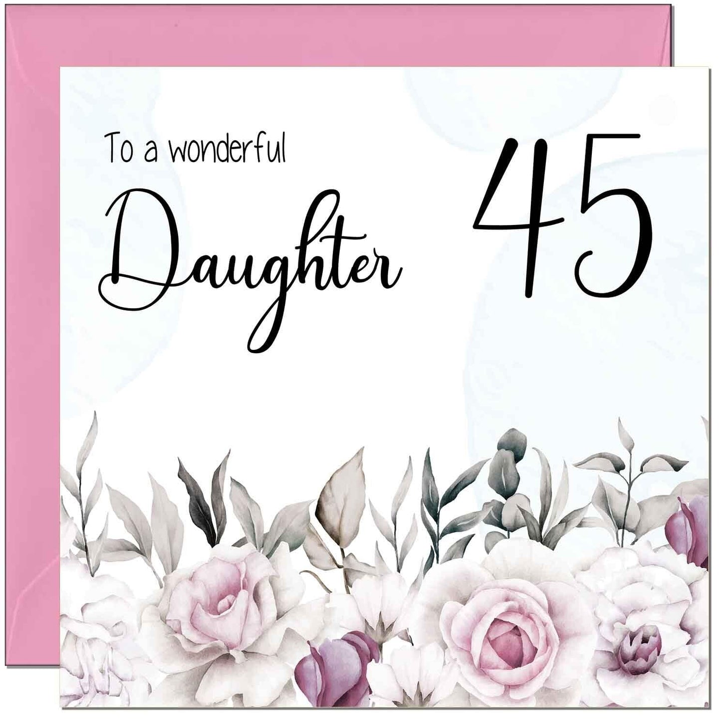 Daughter Birthday Card for Daughter Floral Elegant