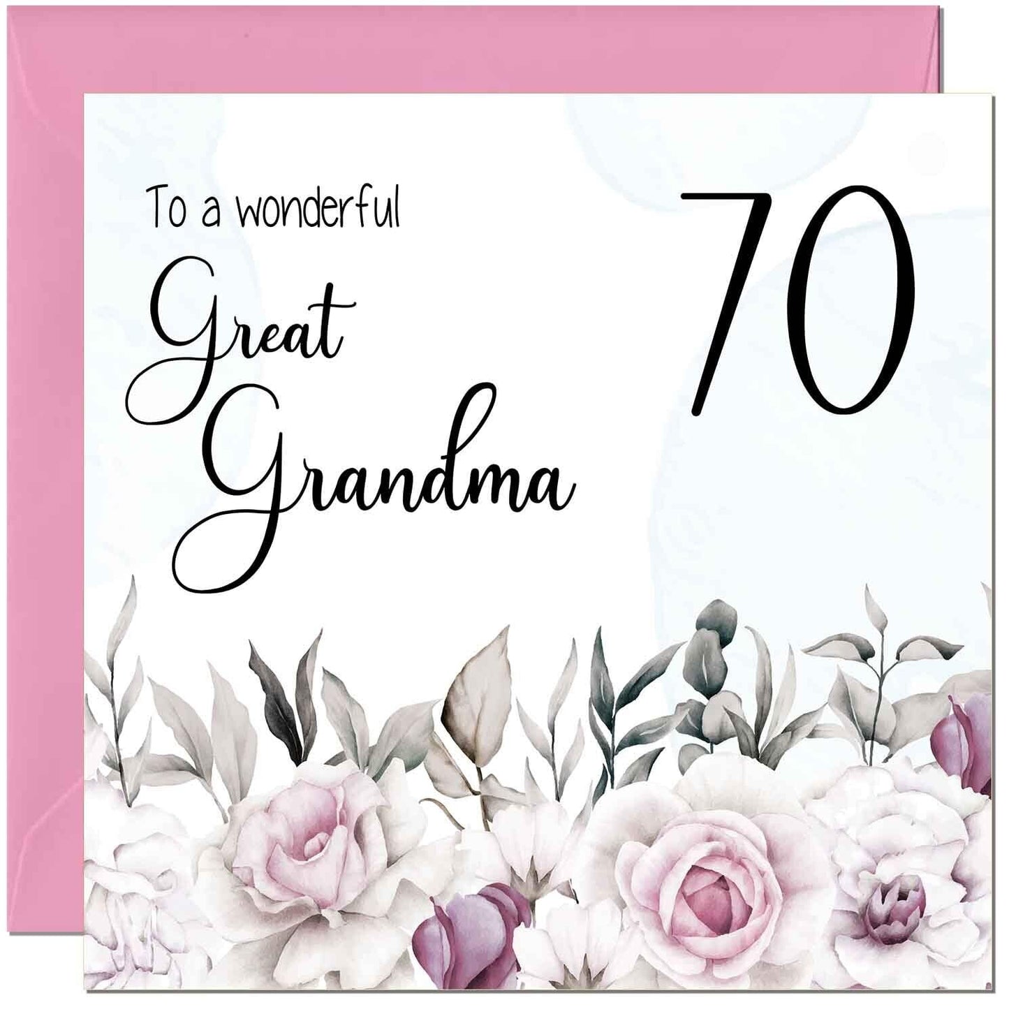 Great Grandma Birthday Card - Floral Elegant