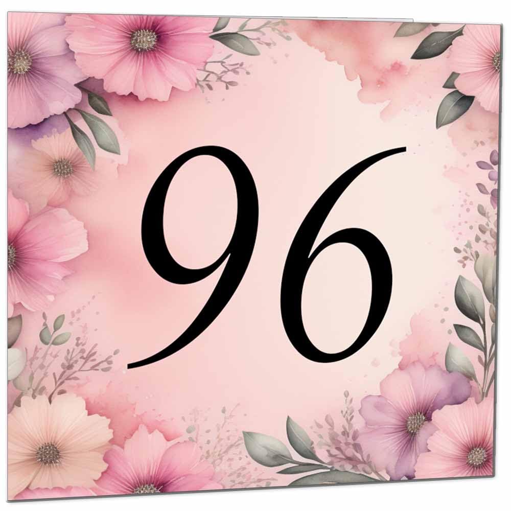 Birthday Card for Women Men - Pink Floral Birthday Cards for 39 year old woman thirty Nine, thirty ninth Ladies Mum Aunt Sister Niece Daughter