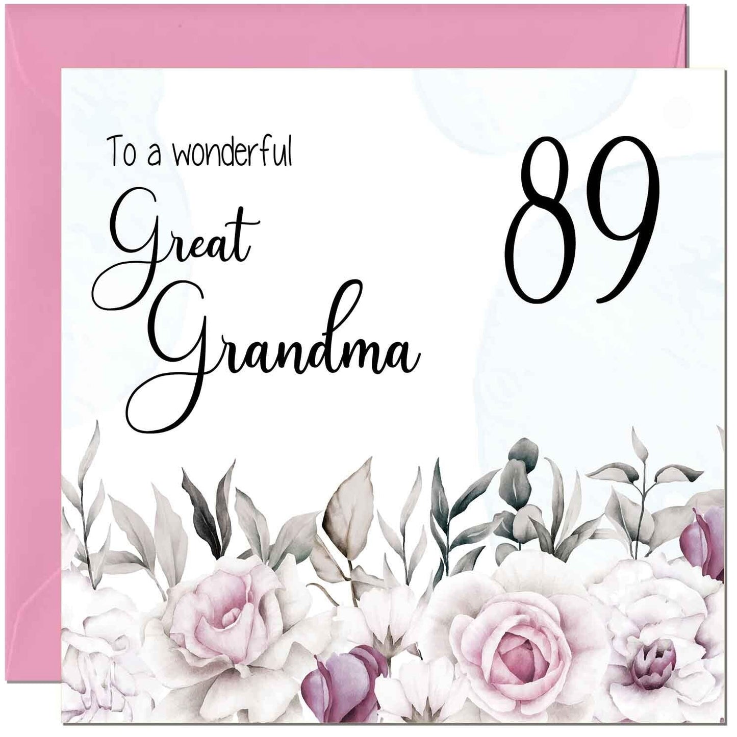 Great Grandma Birthday Card - Floral Elegant