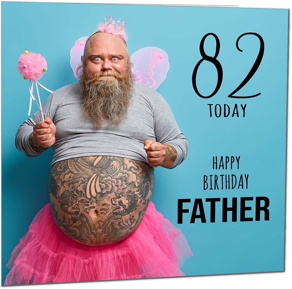 Dads Funny Birthday Card - Bearded Man Joke Funny Father