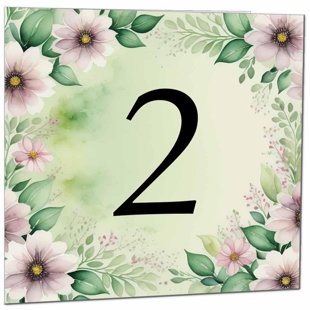 80th Birthday Card for Women Men - Green Floral Birthday Cards for 80 year old Lady Eighty Eightieth Ladies Grandma Nan Aunt Mum Sister Mom Friend