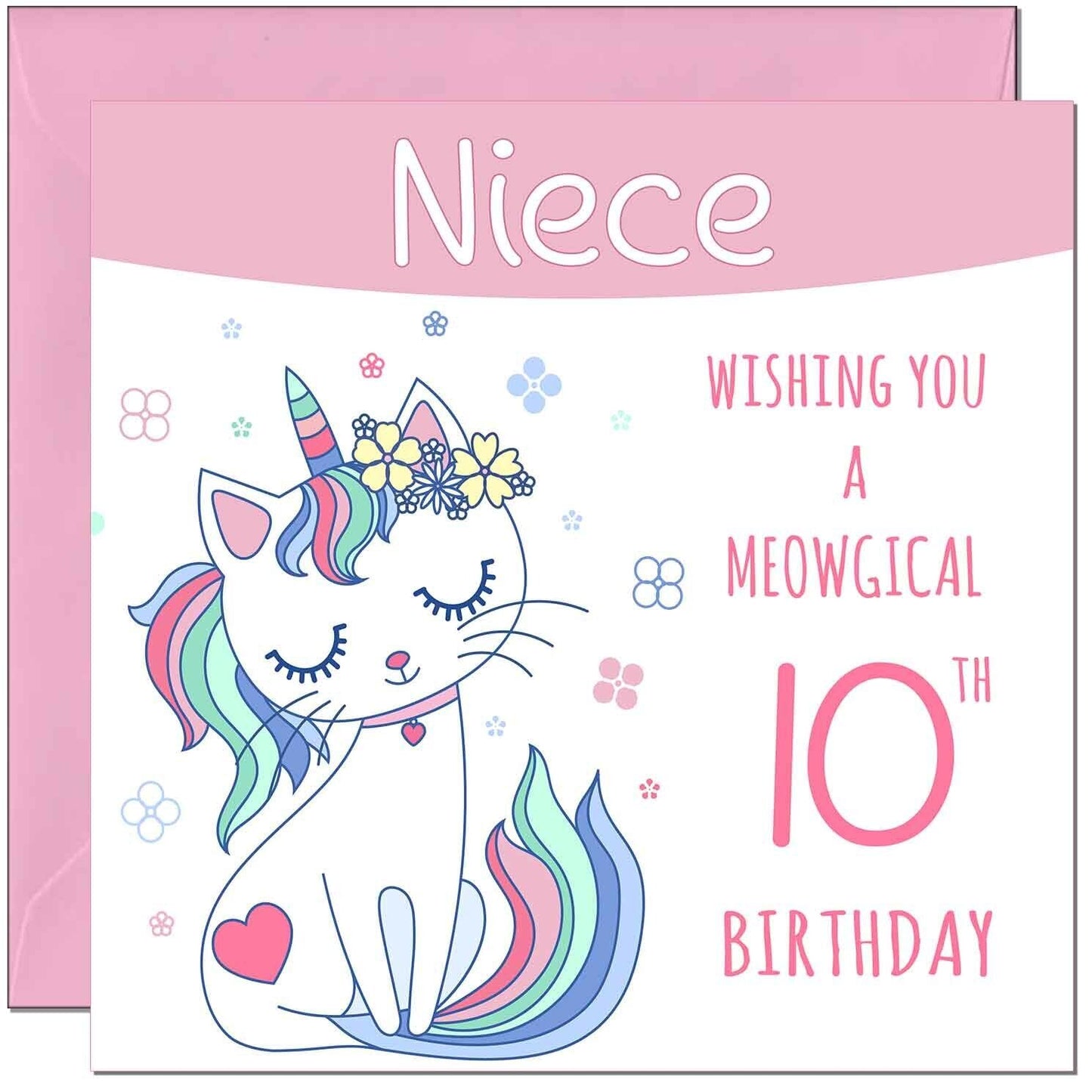 Niece Birthday Card - Meowgical Funny Cat