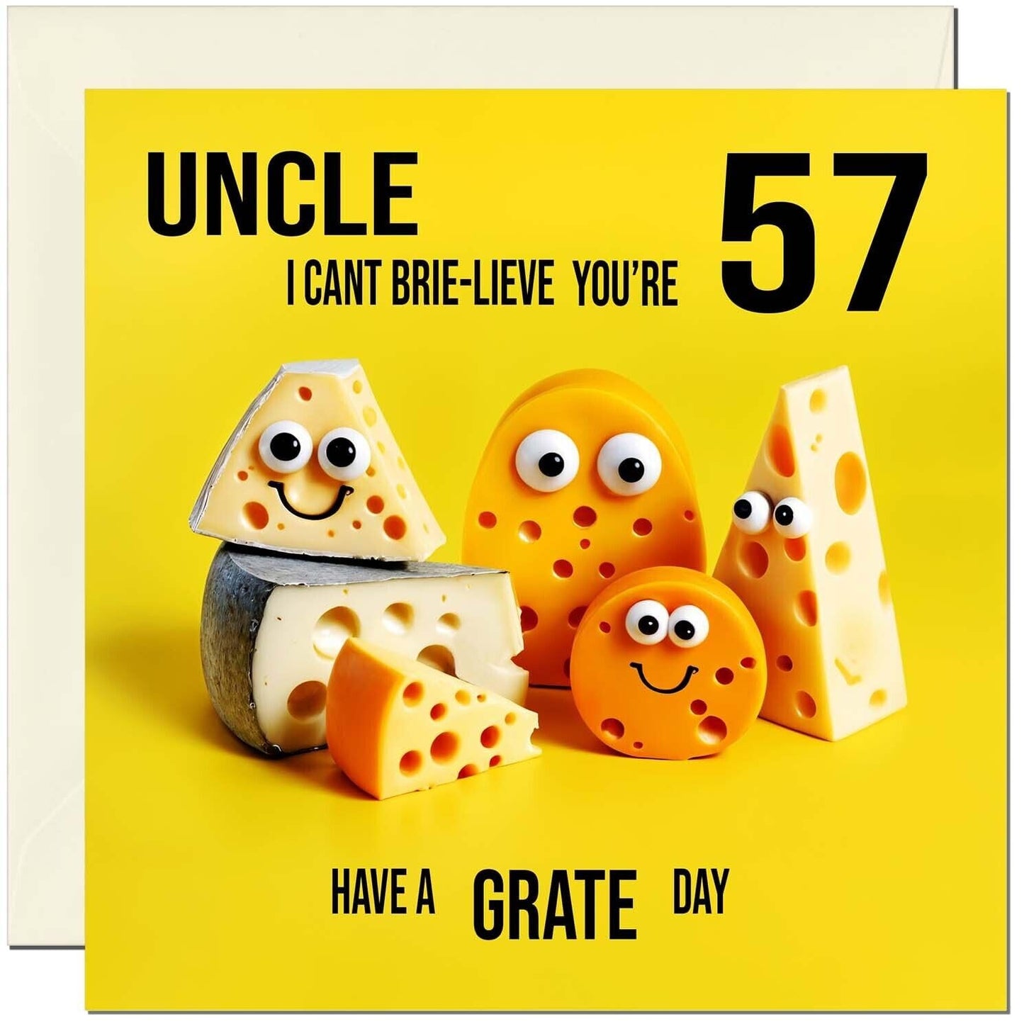 Uncle funny Birthday Card for Uncle - Cheese Pun Funny Uncles