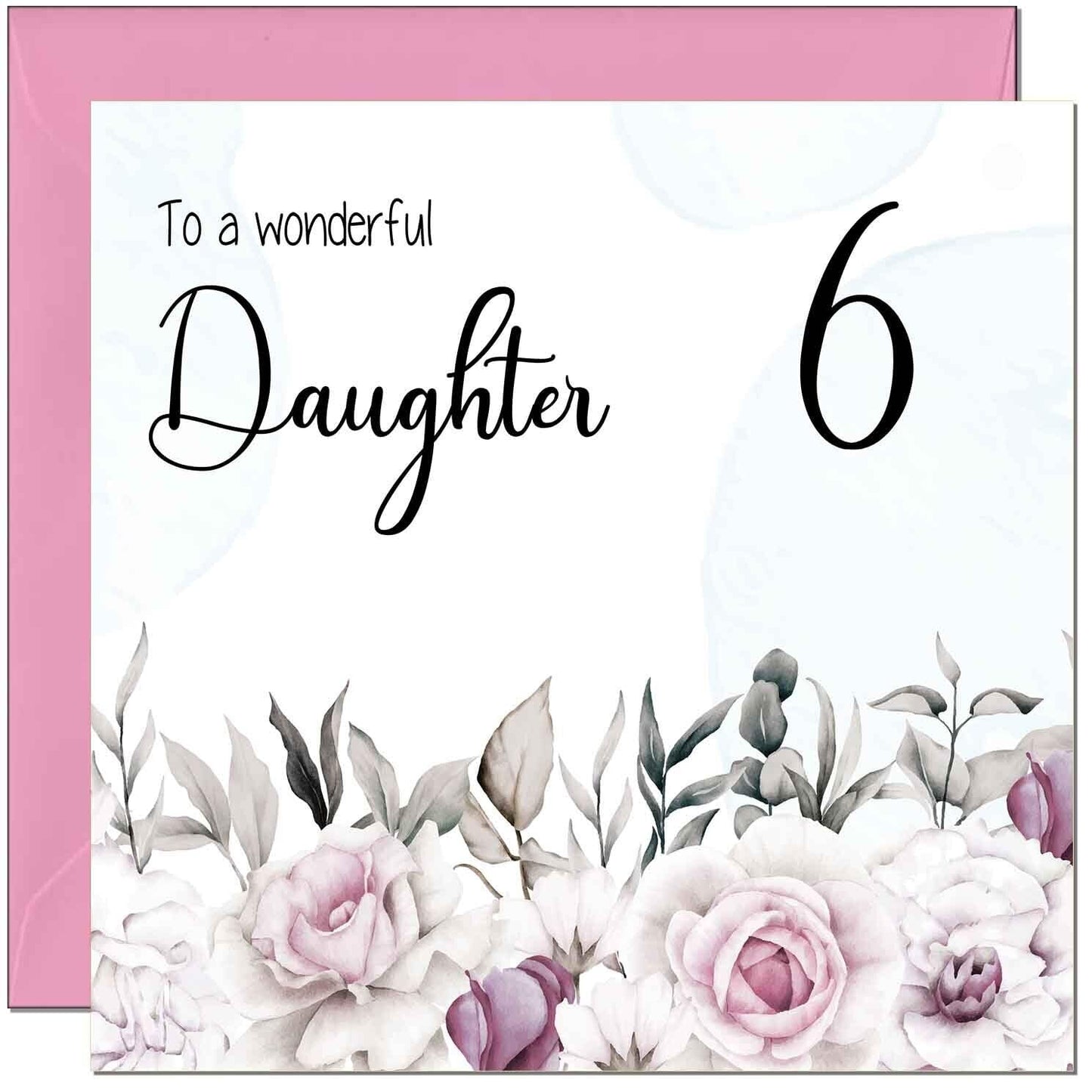 Daughter Birthday Card for Daughter Floral Elegant