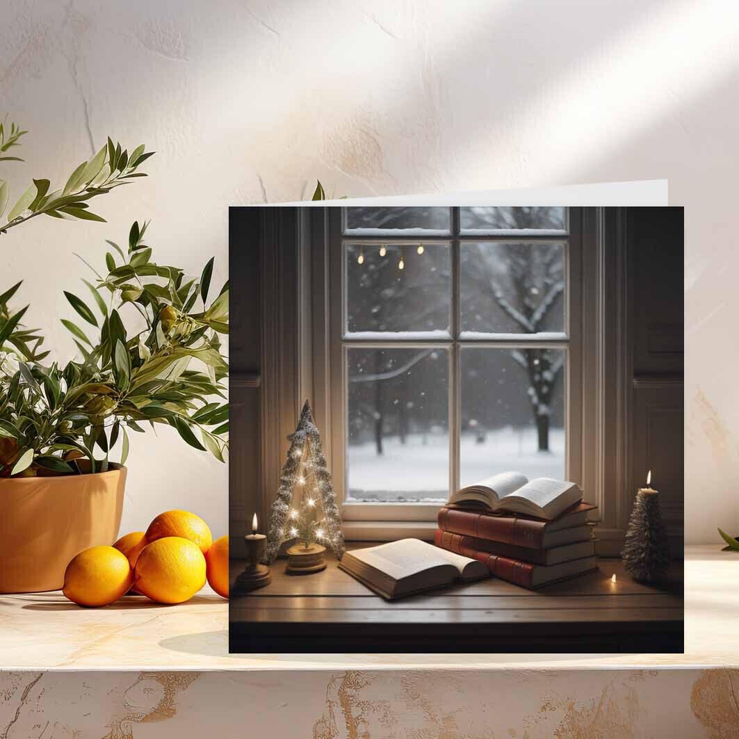 Christmas Card - Snow Window Books - Festive Xmas Cards 145 x 145mm