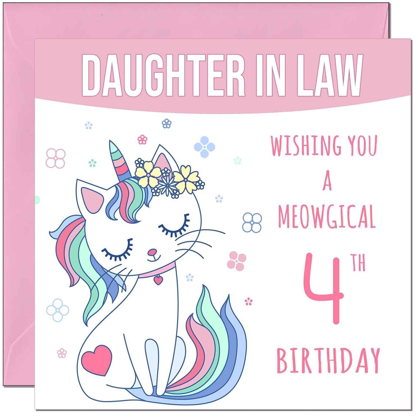 Daughter in Law Birthday Card - Meowgical Funny Cat