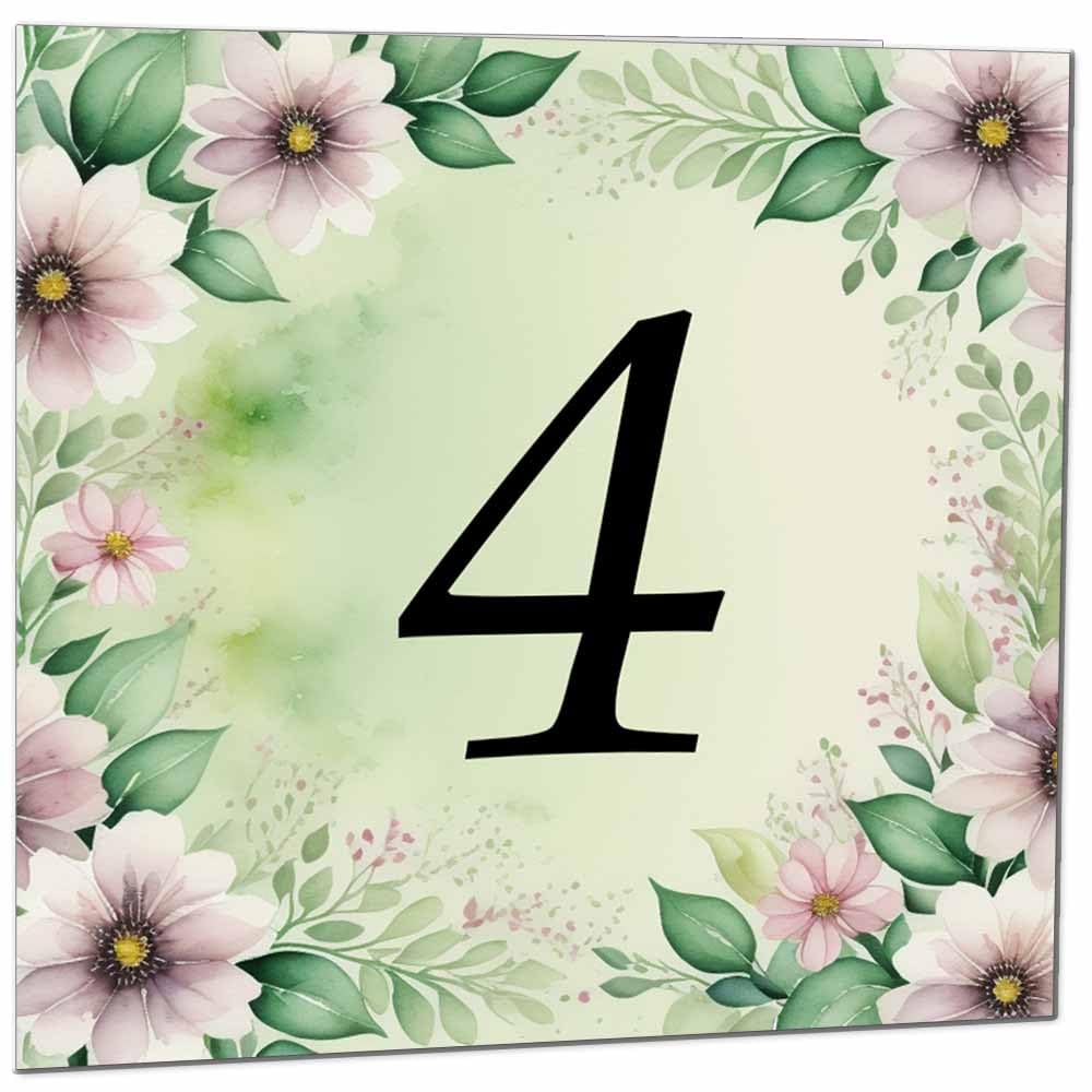 80th Birthday Card for Women Men - Green Floral Birthday Cards for 80 year old Lady Eighty Eightieth Ladies Grandma Nan Aunt Mum Sister Mom Friend