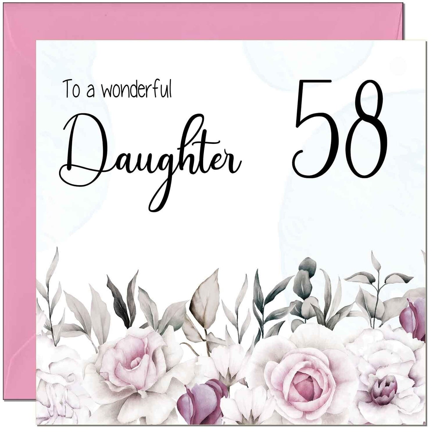 Daughter Birthday Card for Daughter Floral Elegant
