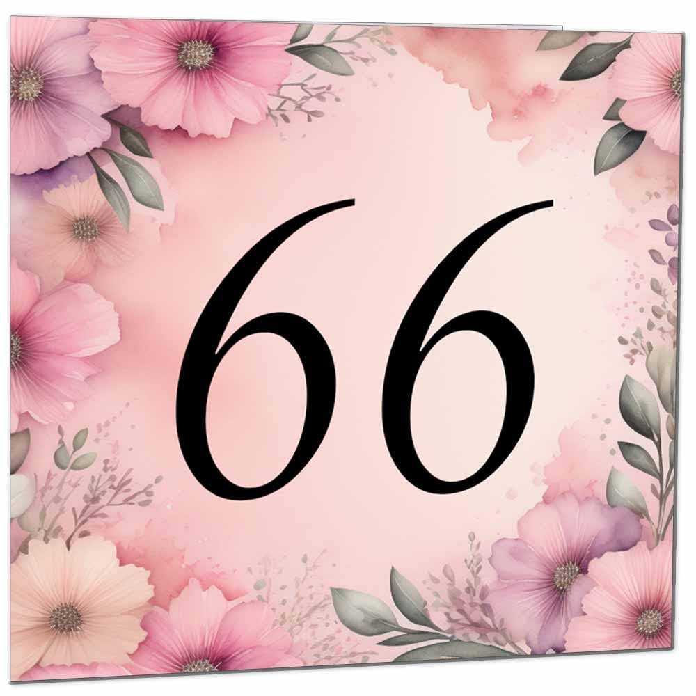 Birthday Card for Women Men - Pink Floral Birthday Cards for 39 year old woman thirty Nine, thirty ninth Ladies Mum Aunt Sister Niece Daughter