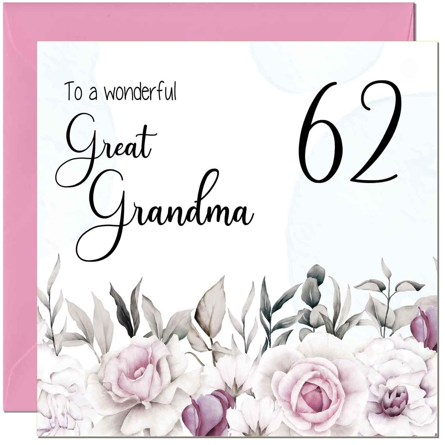 Great Grandma Birthday Card - Floral Elegant