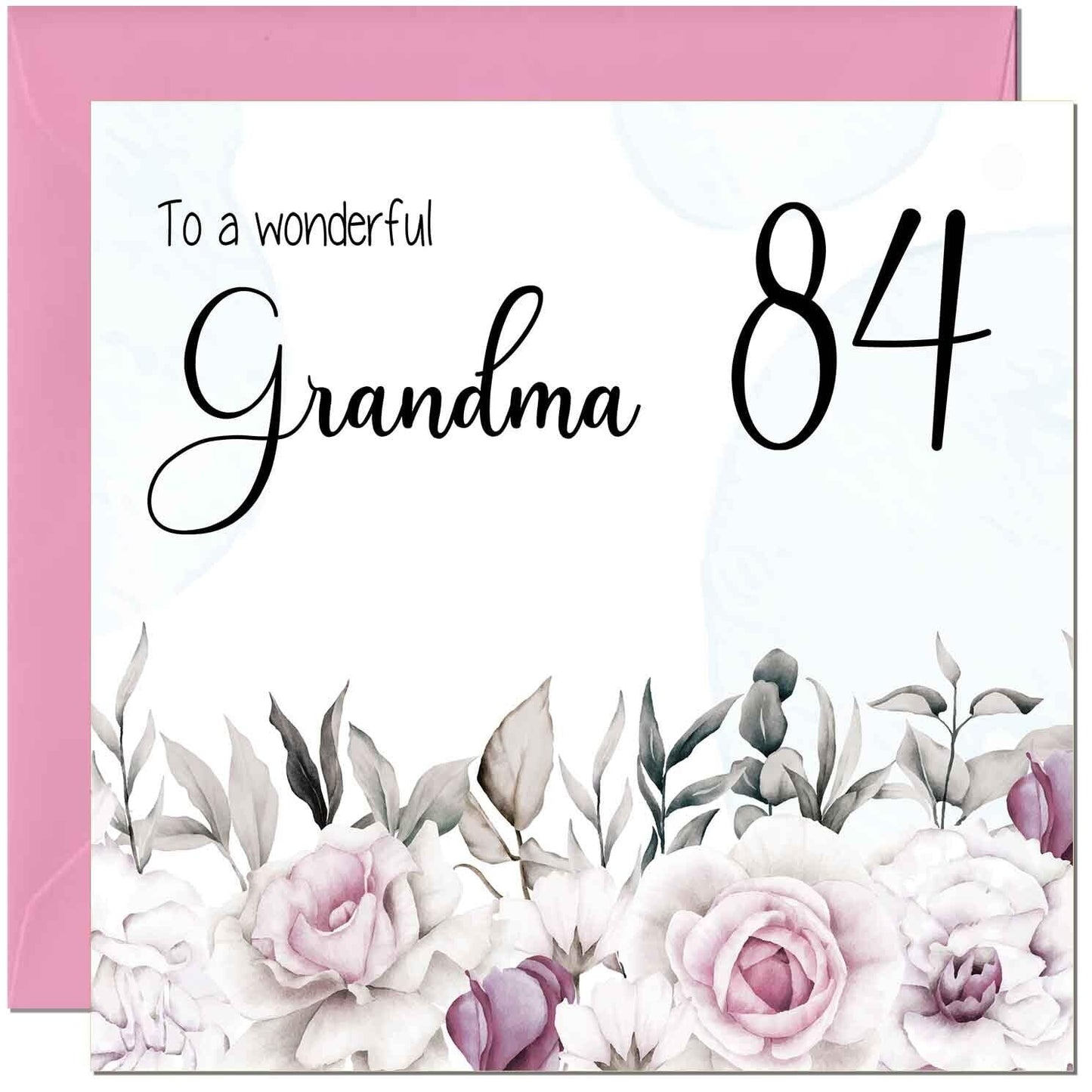 Grandma Birthday Card Floral Elegant Grandmothers