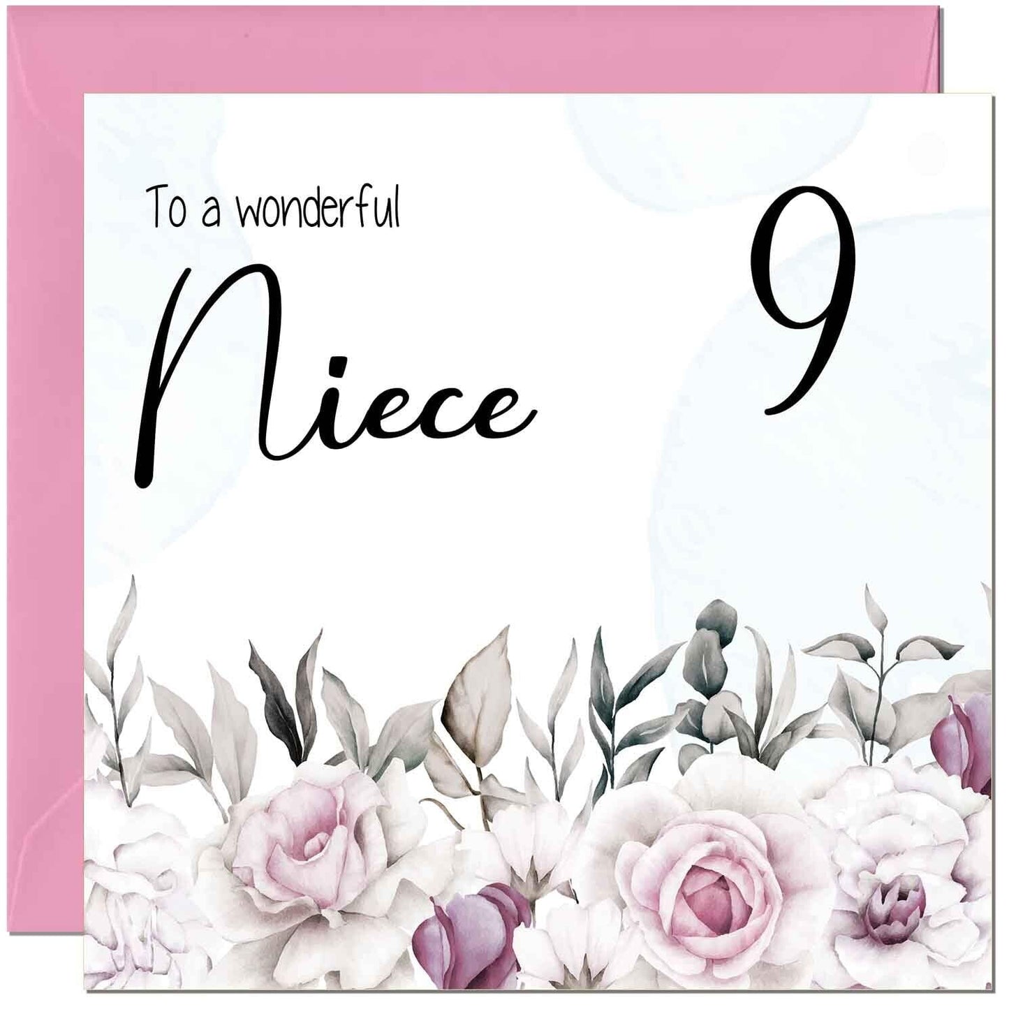 Niece's Birthday Card for Niece Floral Elegant