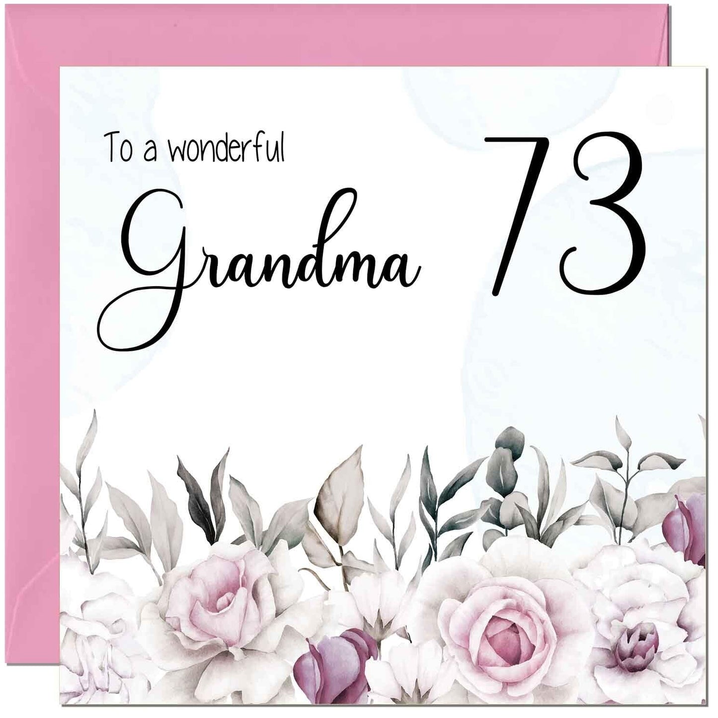 Grandma Birthday Card Floral Elegant Grandmothers