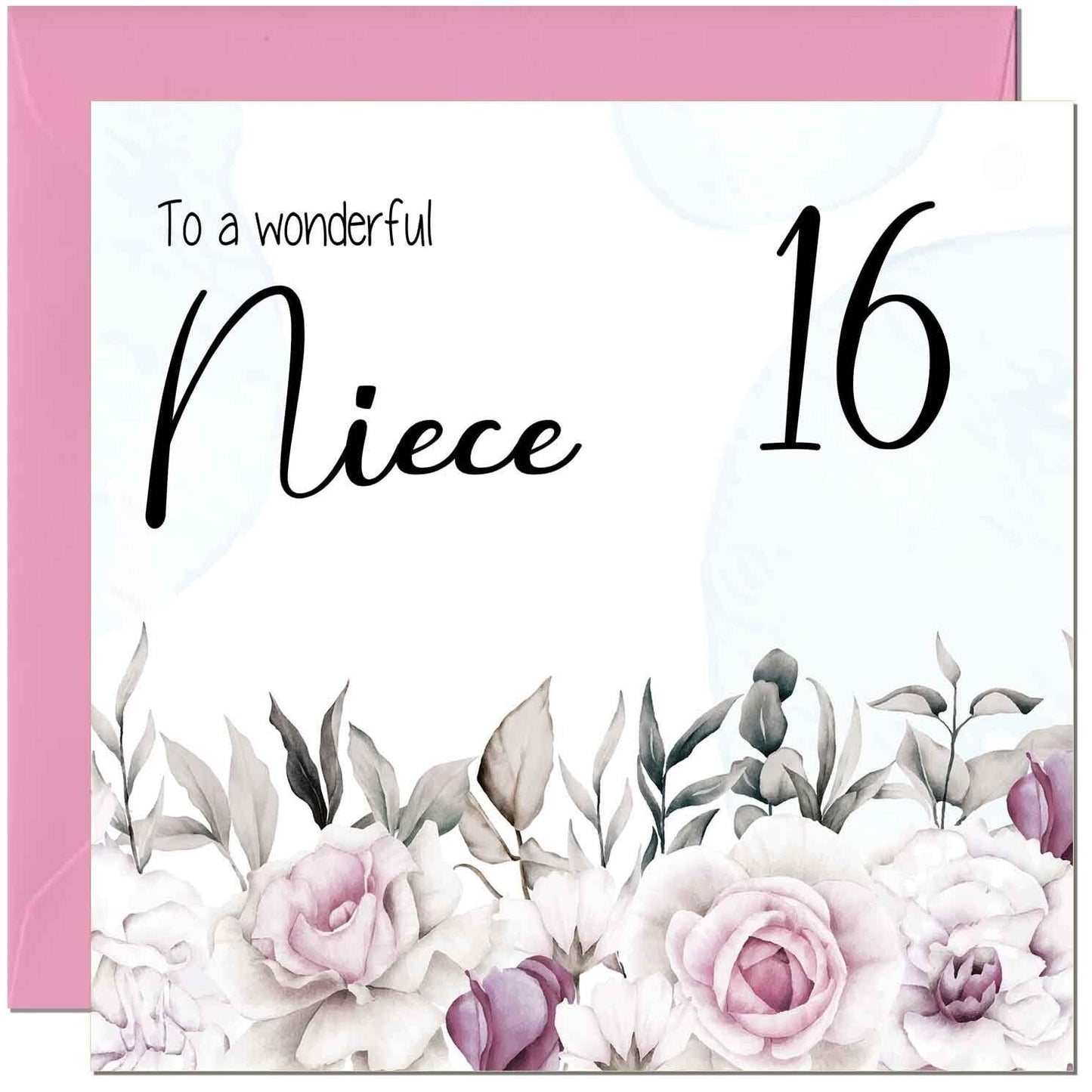 Niece's Birthday Card for Niece Floral Elegant