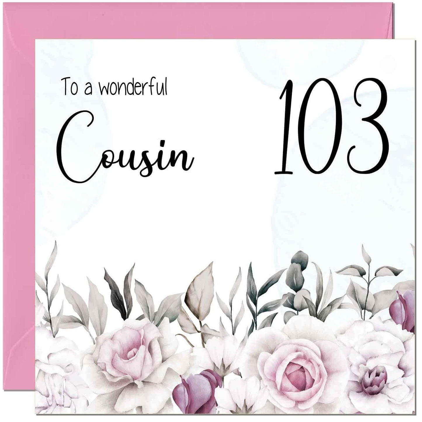 Cousin Birthday Card Floral Elegant Best Cousin's
