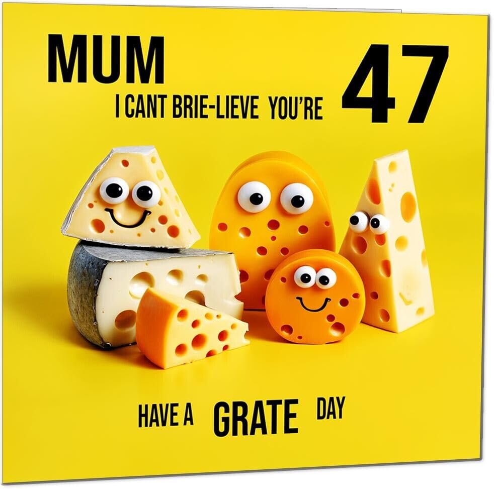 Mum funny Birthday Card for Mother - Cheese Pun Funny Mum's