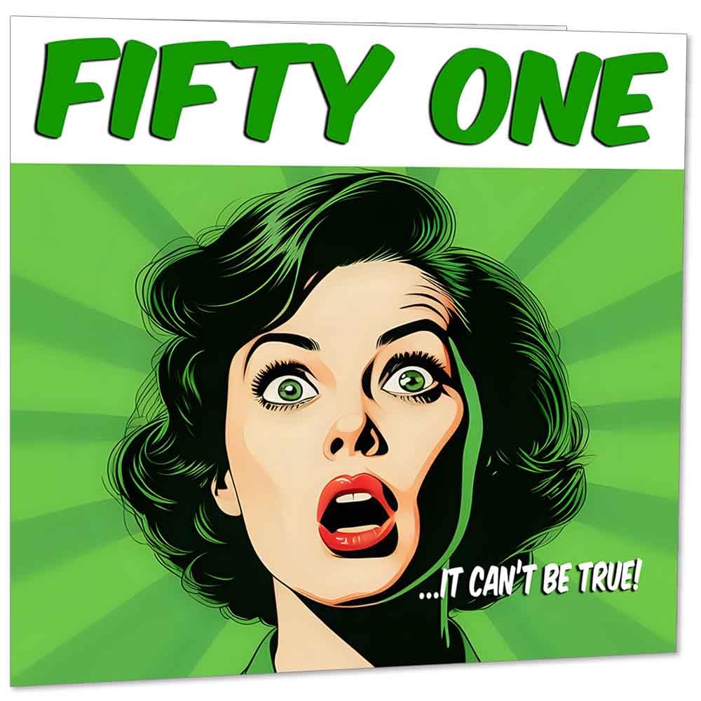 Funny Birthday Card for Women - Ladies Birthday Cards for Friend Retro Comic Mum Years Old Sister Her Nan Aunt Grandma female mom