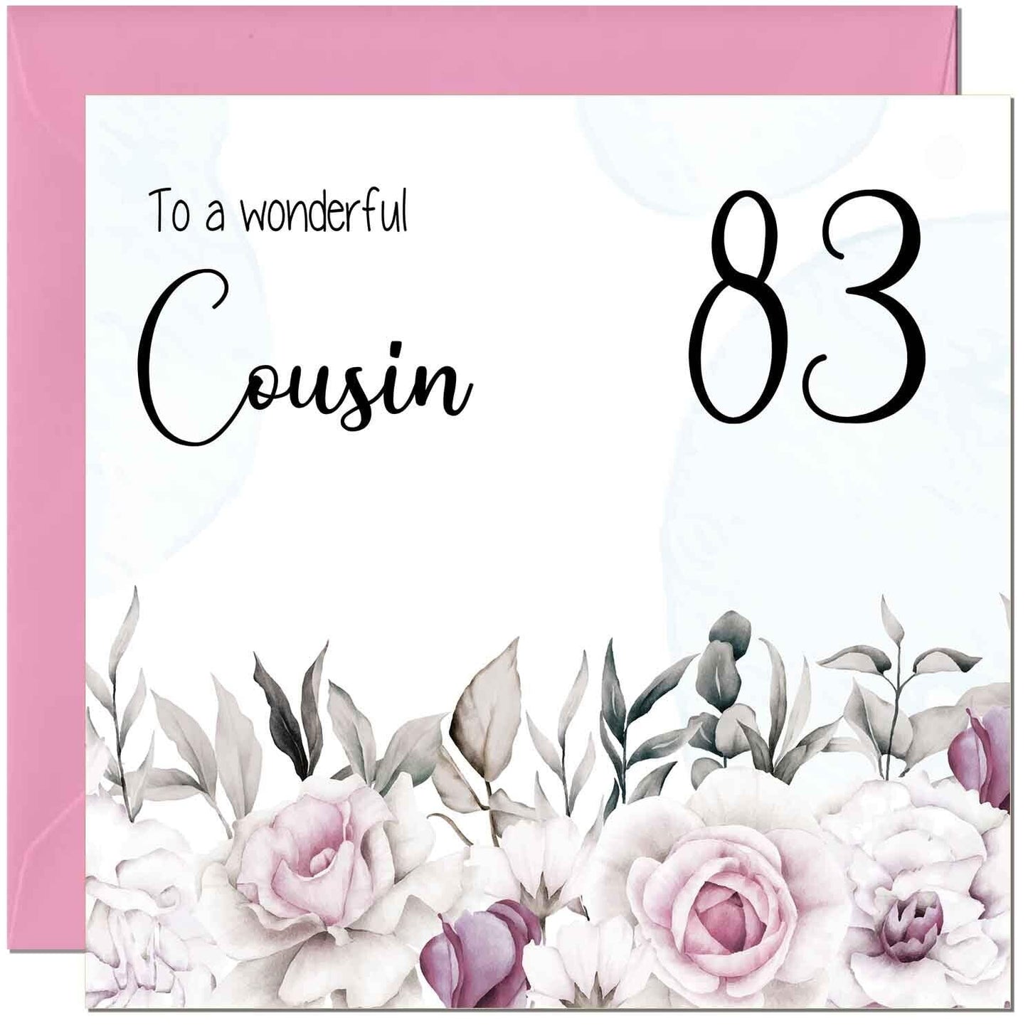 Cousin Birthday Card Floral Elegant Best Cousin's