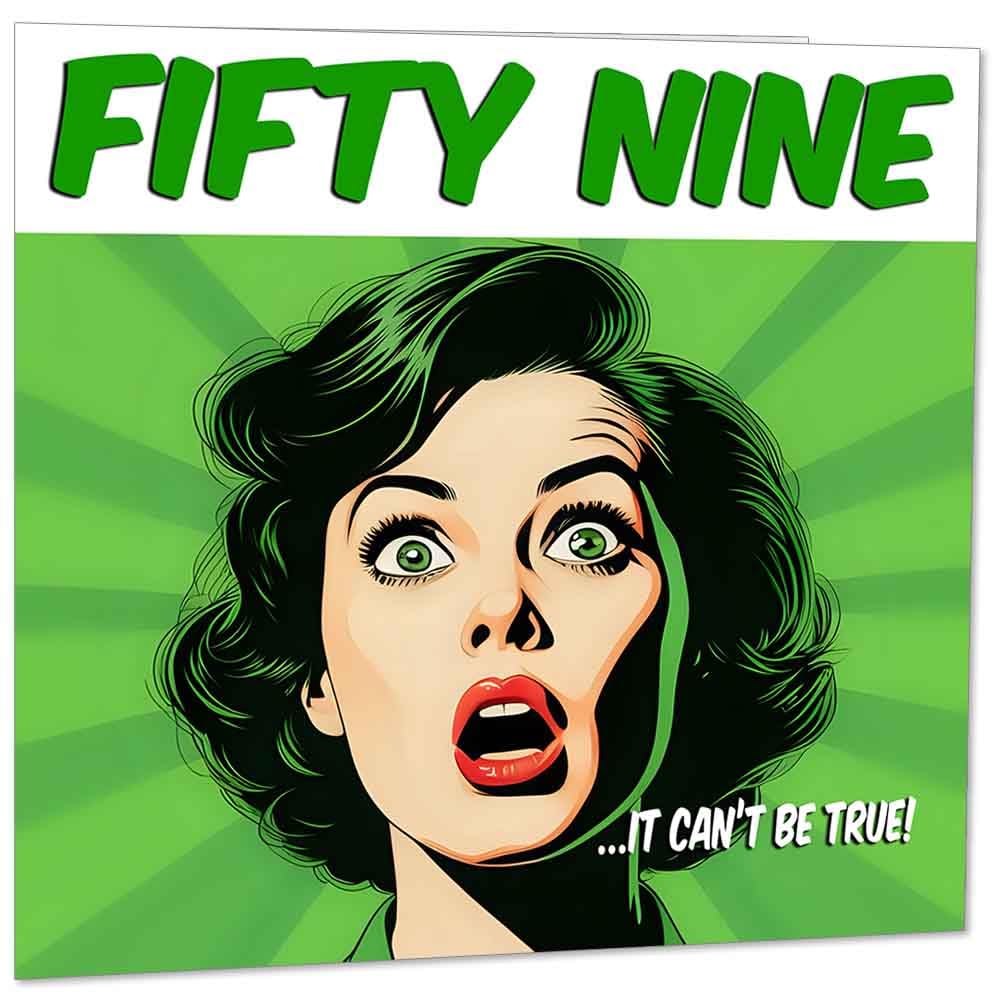 Funny Birthday Card for Women - Ladies Birthday Cards for Friend Retro Comic Mum Years Old Sister Her Nan Aunt Grandma female mom