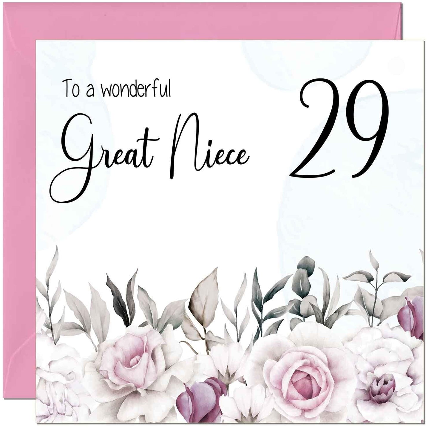 Great Niece's Birthday Card for Great Niece Floral Elegant