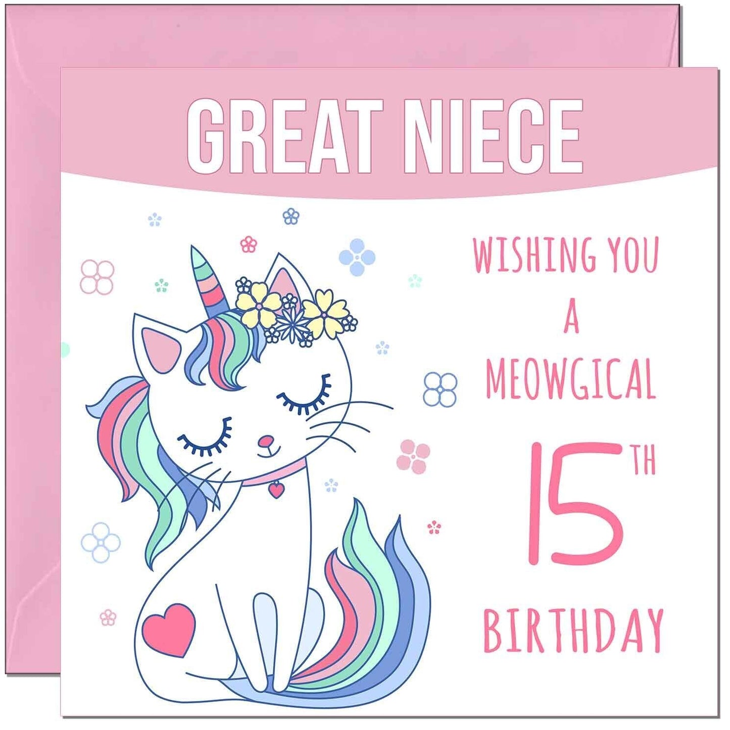 Great Niece Birthday Card - Meowgical Funny Cat
