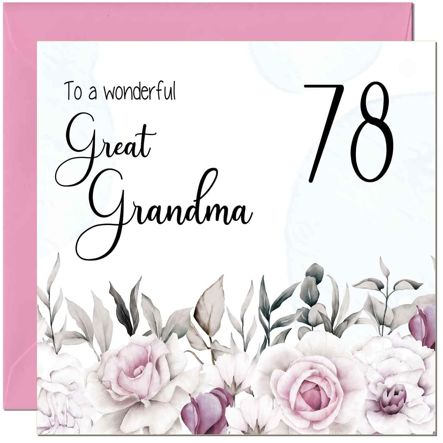 Great Grandma Birthday Card - Floral Elegant
