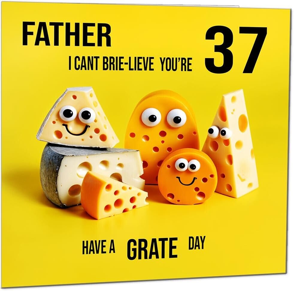 Father funny Birthday Card for Dad - Cheese Pun Funny Dad