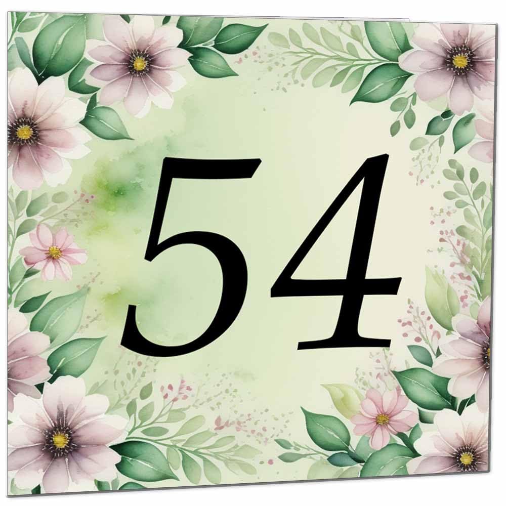 80th Birthday Card for Women Men - Green Floral Birthday Cards for 80 year old Lady Eighty Eightieth Ladies Grandma Nan Aunt Mum Sister Mom Friend