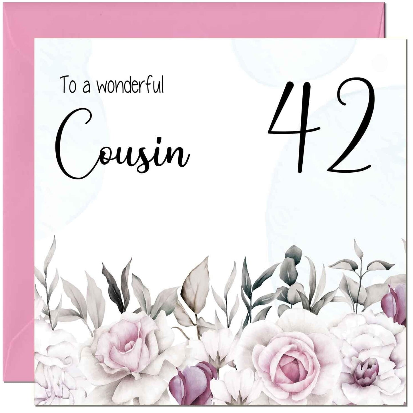 Cousin Birthday Card Floral Elegant Best Cousin's
