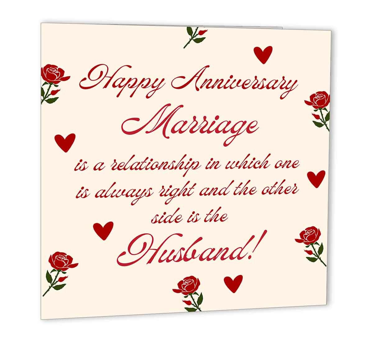 Funny Anniversary Card - Wife is always Right - Wedding Partner