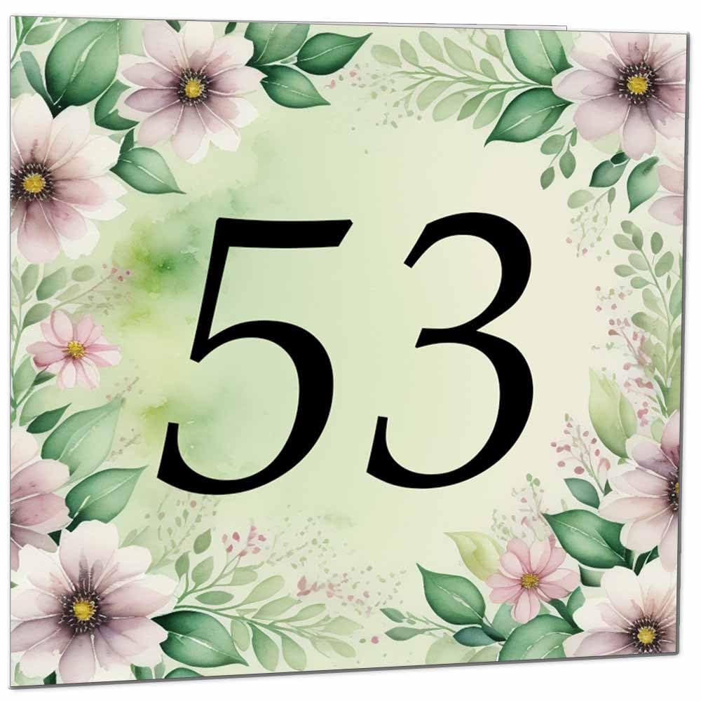 80th Birthday Card for Women Men - Green Floral Birthday Cards for 80 year old Lady Eighty Eightieth Ladies Grandma Nan Aunt Mum Sister Mom Friend
