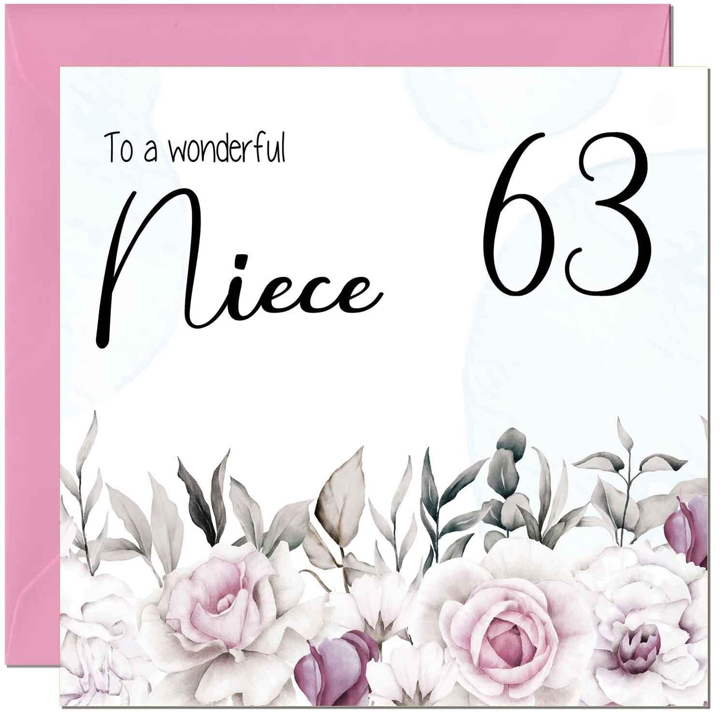 Niece's Birthday Card for Niece Floral Elegant