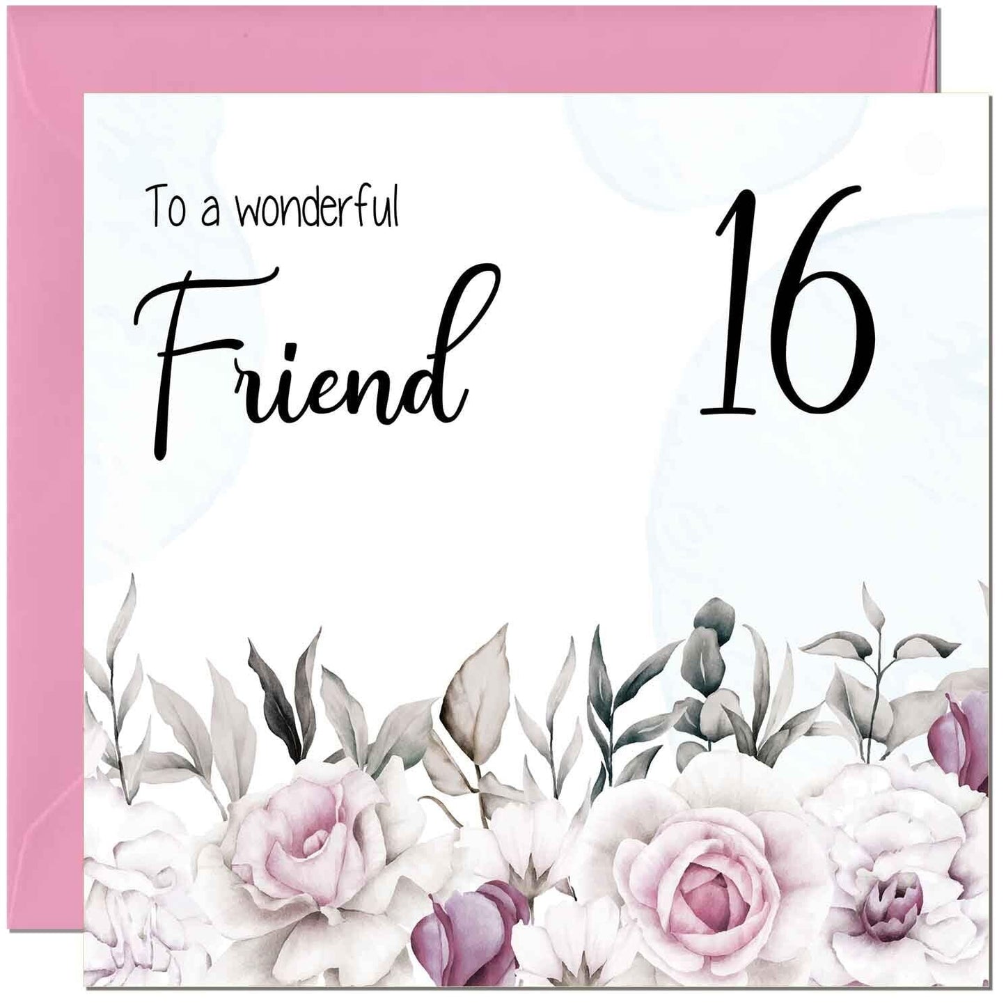 Friend Birthday Card Floral Elegant Best Friend