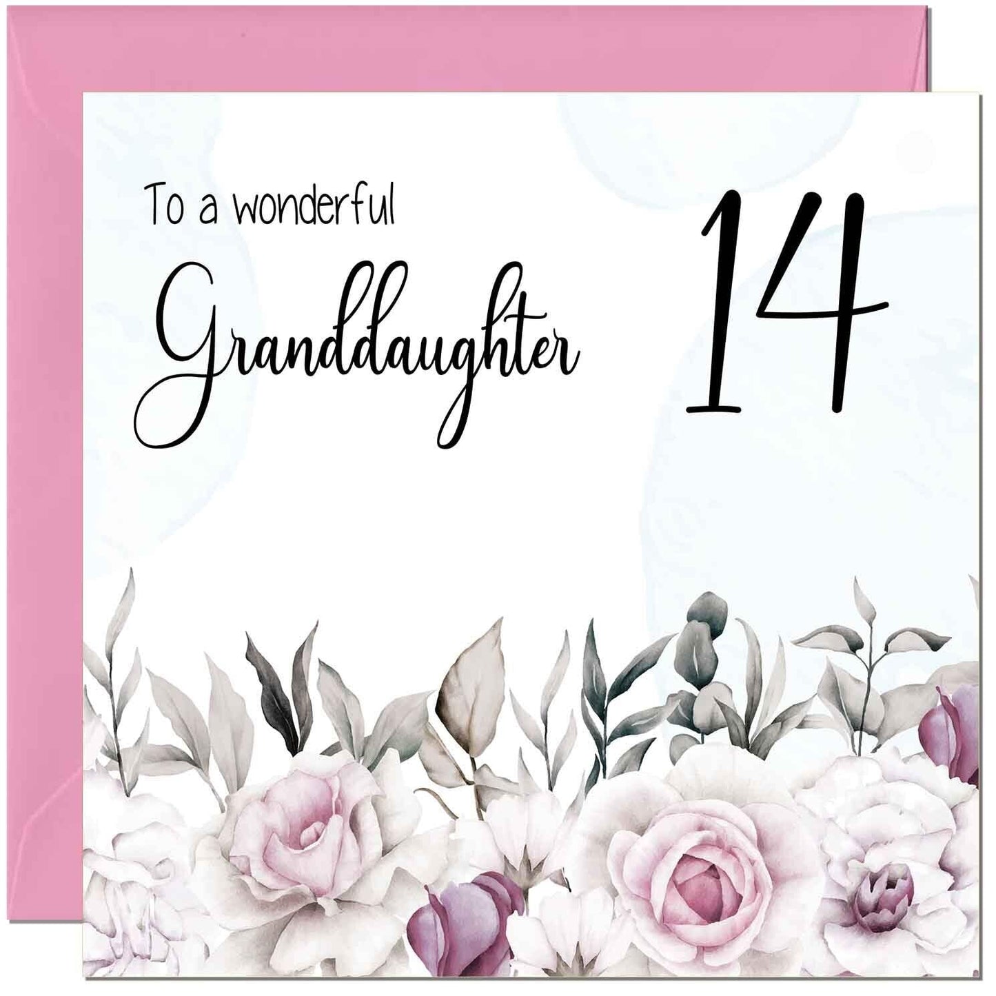 Granddaughter Birthday Card for Granddaughter Floral Elegant