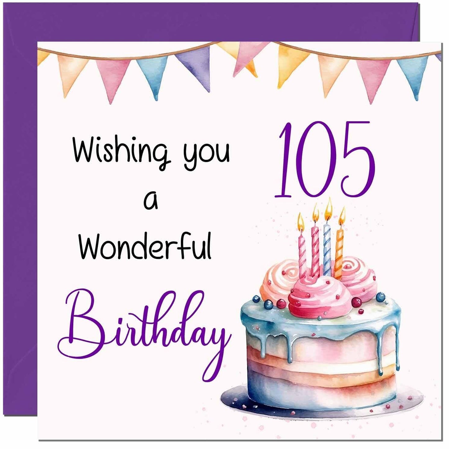 Birthday Card for Men Women Cake Numbers